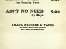 ORIGINAL 12'' DISCO - RARE - FAMILY TREE / SKYE- AIN'T NO NEED