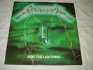 METALLICA - RIDE THE LIGHTNING LP - BERNETT FRANCE MISSPRESS -GREEN COVER RARE