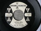 RARE DOO WOP 45 rpm THE FIVE TROJANS on EDISON lb WL promo 1958 LITTLE DOLL Hear