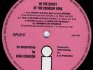 KING CRIMSON In The Court… UK 1969 PINK ISLAND EX++ LP