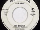 ELVIS PRESLEY promo xmas 45 RCA Blue Christmas 447 0647 VG