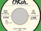 CHUCK WILLIS Give and Take 45rpm Okeh 1954 clean copy