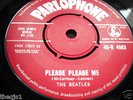 BEATLES PLEASE PLEASE ME UK 1st PRESSING  PARLOPHONE  RED LABEL V/G PLUS CON