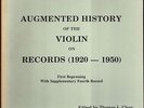 Augmented History of the Violin on Records - rare 4xLP set THOMAS L CLEAR /N-