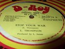 Linval Thompson Stop Your War Rare Killer Roots 12