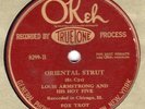 Okeh 8299 LOUIS ARMSTRONG HOT FIVE Oriental Strut on TRUETONE 1926 VG+
