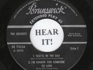 The Crickets/Buddy Holly ROCKABILLY EP (Brunswick 71036) That'll Be the Day...