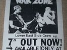 WAR ZONE ( LOWER EAST SIDE CREW E.P  ORIGINAL FLYER FROM THE ONLY STORE TO SELL