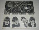 THE BEATLES PENNY LANE RARE DANISH 45 PS 1967 RARE MAP SLEEVE LISTEN