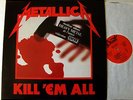 METALLICA Kill' em all RARE FRENCH Orig LP BERNETT SB 18007 w/Sticker (1983) EX