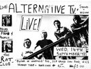 ALTERNATIVE TV ATV RARE ORIGINAL 1977 A4 GIG FLYER WHITE LABELTEST LP PUNK CRASS