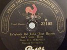 VINTAGE 1919 PATHE' 78 RPM RECORD JAMES REESE EUROPE'S SINGING SERENADERS E Cond