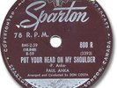 Rare 1959 PAUL ANKA Rock & Roll 78 RPM Record. Put Your Head on My Shoulder