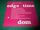 EDGE OF TIME 'DOM'' 2LP,S ON SECOND BATTLE KRAUTROCK UNPLAYED CLEAR WAX