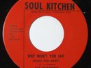 Soul Funk 45 THE CHANTELLS Why Won't You Say on Soul Kitchen M-