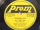 Elvis Presley & Johnny Cash 78 RPM Prom Record, Heartbreak Hotel, So Doggone Lon