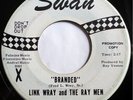 * LINK WRAY Branded/Hang On  ROCKABILLY GARAGE ROCK Swan PROMO 45 HEAR