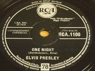 ELVIS PRESLEY 78 rpm RCA 1100 One Night
