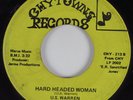 Funk 45 U. S. WARREN AND THE GENGHIS PEA Hard Headed Woman CHYTOWNS HEAR