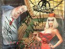 AEROSMITH 45 HAND SIGNED BY ALL 5 BAND MEMBERS LP Autograph STEVEN TYLER
