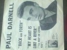 Paul darnell back & forth cornuto rare pic sleeve & 45 record  *RED*