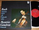MAURICE GENDRON Cello Solo - Bach Cello Suites - NM  - 3 lp Box PHILIPS Stereo