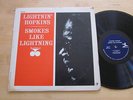 Lightnin' Hopkins - Smokes Like Lightning LP Rare Blues on Bluesville Mono RVG