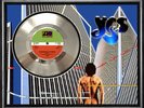 YES - WONDEROUS STORIES - FRAMED 'SILVER' 45rpm  RECORD