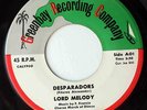 LORD MELODY Calypso 45rpm Desparadors b/w The Eyes of Trinidad LISTEN