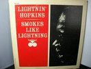 Lightnin Sam Hopkins Bluesville # 1070 Smokes Like Lightning  LP 33 rpm  Blues