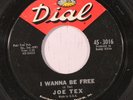 JOE TEX: I Wanna Be Free (rare soul vinyl 45)
