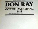 Don Ray - Got to Have Loving - rare promo copy, Polydor Pro 048