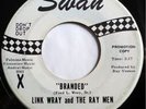 * LINK WRAY Branded/Hang On  ROCKABILLY GARAGE ROCK Swan PROMO 45