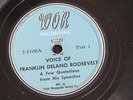 PRESIDENT FRANKLIN D. ROOSEVELT Quotations from Speeches WOR 5100- 78 RPM
