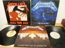 3 x Metallica kill em all; Ride the Lightning; Master of Puppets