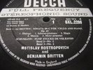 1962 Decca Sxl 2298 LP ROSTROPOVICH BRITTEN *Schumann Debussy Piano Cello