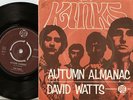 THE KINKS AUTUMN ALMANAC & DAVID WATTS NORWAY DANISH 45+PS 1967 MOD FREAKBEAT