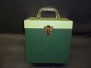 VINTAGE 1950'S METAL 45 RPM RECORD CARRY CASE/BOX -SOLID