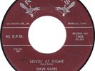 Rockabilly DAVE GATES & THE ACCENTS Lovin' at Night 45 BIG ECHO Hear