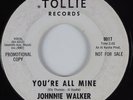 Garage/Popcorn 45 JOHNNIE WALKER You're All Mine TOLLIE HEAR