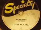 LITTLE RICHARD - BY THE LIGHT OF THE SLVERY/WONDERIN' - SCHELLACK 78 rpm - US 59