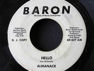 ALMANACK Hello / White Rabbit killer rare '67 Michigan fuzz garage Baron 45 HEAR