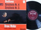 BRUNO WALTER BEETHOVEN SYMPHONIE Nr. 4&5 PHILIPS HI-FI STEREO LP HOLLAND NM