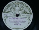 OPERA 78 rpm RECORD Fonotipia TENOR ALESSANDRO BONCI Favorita DONIZETTI Africana