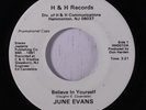 rare Modern Soul 45 JUNE EVANS believe in yourself