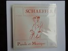 PIERRE SCHAEFFER (AVANT GARDE) Parole et Musique FRENCH INA GRM LP