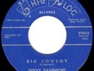 FEMALE ROCKABILLY BOP - DEVVY DAVENPORT - BIG COWBOY - RARE USA ORIGINAL 45
