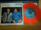 Michael Jackson Paul McCartney  Picture Sleeve 45 orange Colored Vinyl israele