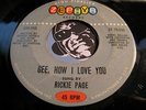 RICKIE PAGE Teen Doowop 45 on Zephyr Gee How I Love You b/w  I’ll Never Smile