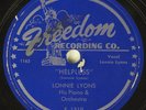 Hear Blues R&B 78 rpm LONNIE LYONS 